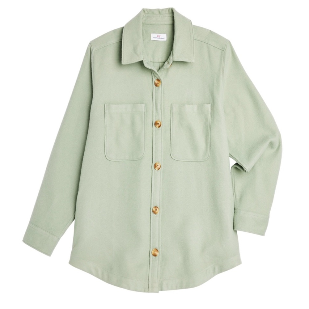 NWT Vineyard Vines Outerwear - Brushed Twill Shirt Jacket in Sage Olive